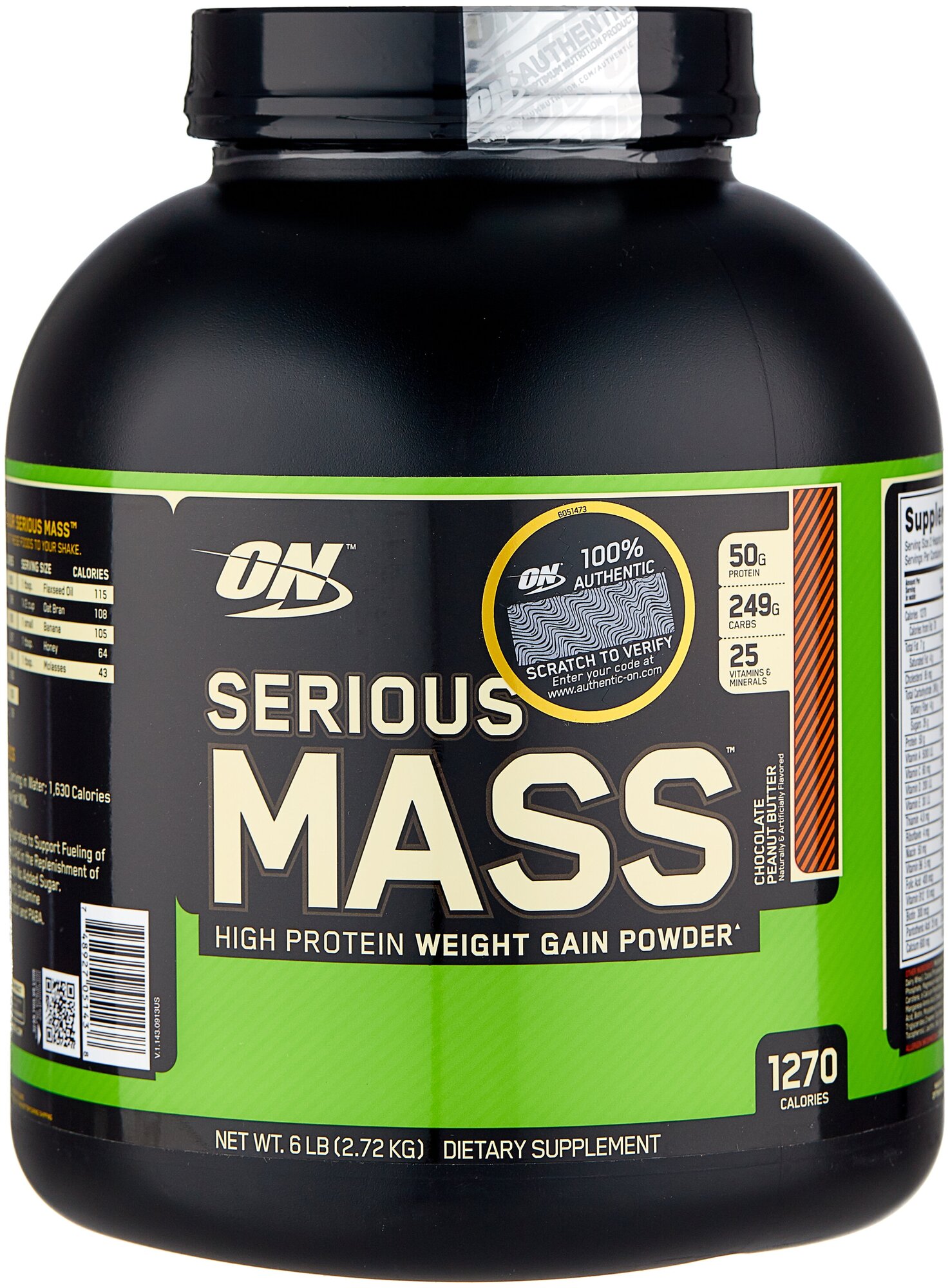 OPTIMUM NUTRITION Serious Mass (Банка) 6 lb (2.72 кг) (Chocolate Peanut Butter)