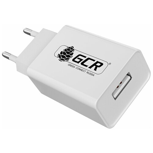 Сетевое зарядное устройство GCR для IPhone IPad Samsung smart зарядка 2А белый