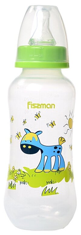 FISSMAN Детская бутылочка для кормления пластиковая Салатовая 300мл