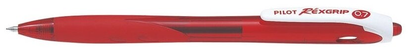 PILOT Ручка шариковая Rex Grip, 0.7 мм (BPRG-10R-F), BPRG-10R-F-R, красный цвет чернил, 1 шт.