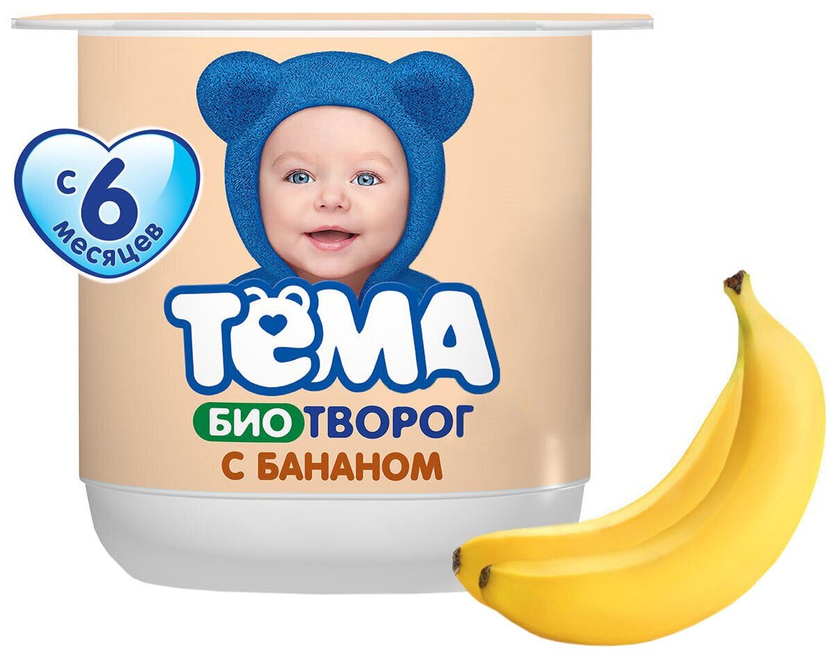 Творог тема Банан 4,2%, 100г