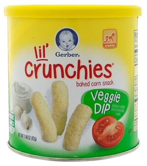 Снэк Gerber Graduates Lil' Crunchies Veggie Dip, с 8 месяцев