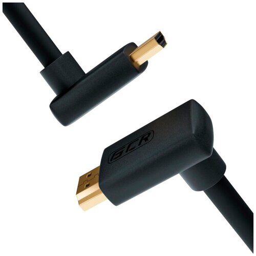 Кабель GCR HDMI (верхний угол) - HDMI (верхний угол) (GCR-HMAC1), 1 м, 1 шт., черный кабель gcr hdmi правый угол hdmi правый угол gcr hmac2 2 м 1 шт черный