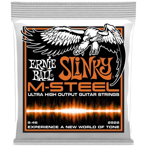 фото Ernie ball 2922 m-steel slinky hybrid 9-46 струны для электрогитары