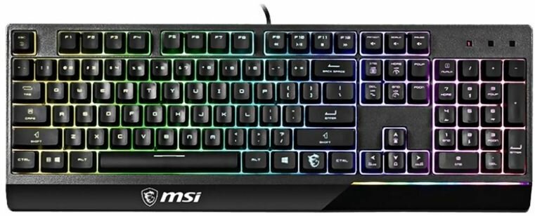 Клавиатура для компьютера, клавиатура игровая, клавиатура с подсветкой, MSI Vigor GK30, черная