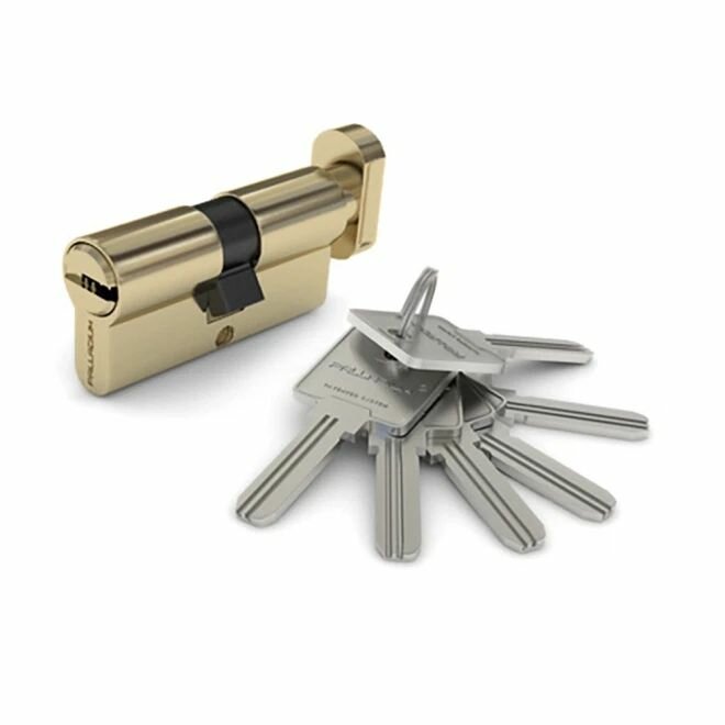 Замок Palladium Цилиндр мех 70 c bk pb - фото №4