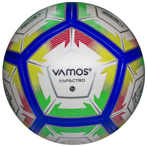 фото Мяч футбольный vamos espectro №5, 5 размер, желтый, красный
