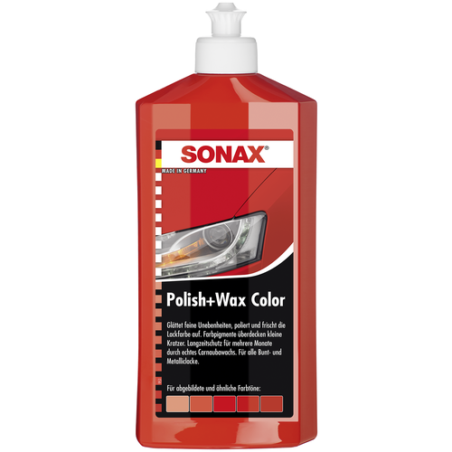 Воск для автомобиля SONAX цветной полироль с воском красный (без карандаша)