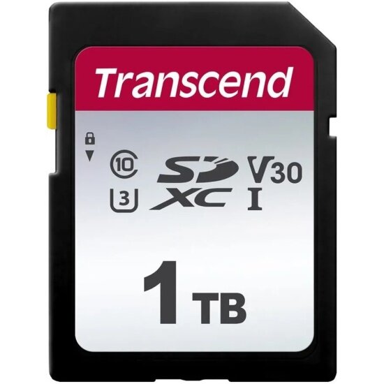 Карта памяти Transcend 300S SDXC 1Tb UHS-I U3 V30 (100/85 MB/s)