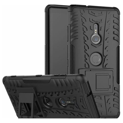 фото Чехол mypads для sony xperia xz3 противоударный усиленный ударопрочный черный