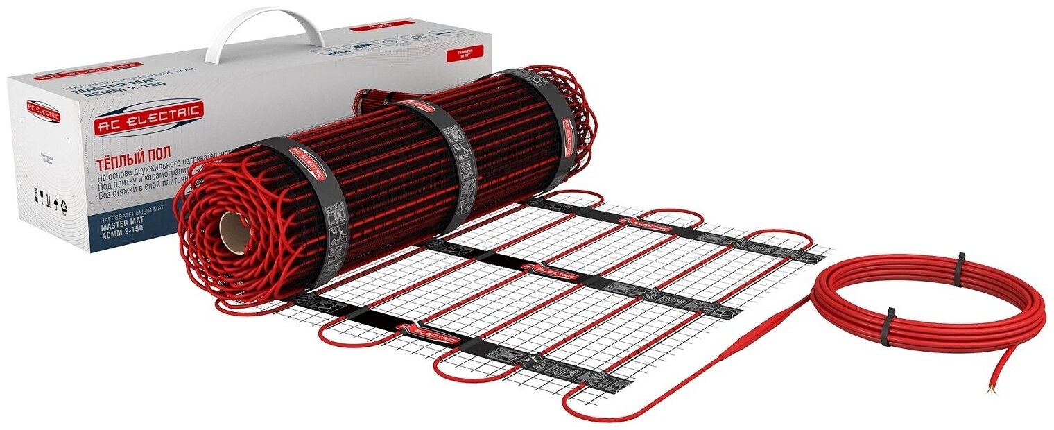 Теплый пол электрический, мат нагревательный AC ELECTRIC ACMM 2-150-10 м.кв.