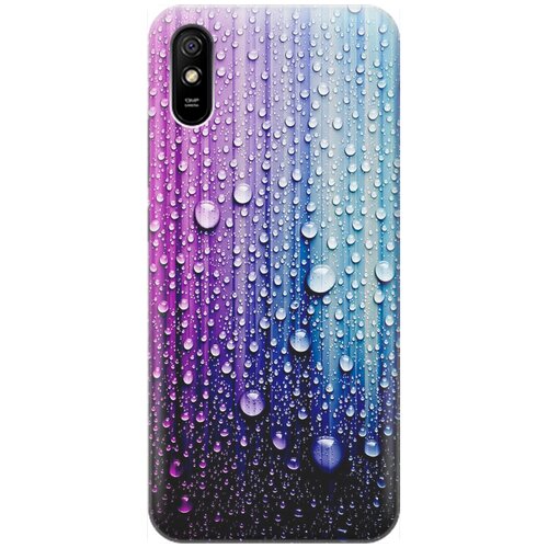 фото Силиконовый чехол на xiaomi redmi 9a / сяоми редми 9а с принтом "капли на голубом" gosso