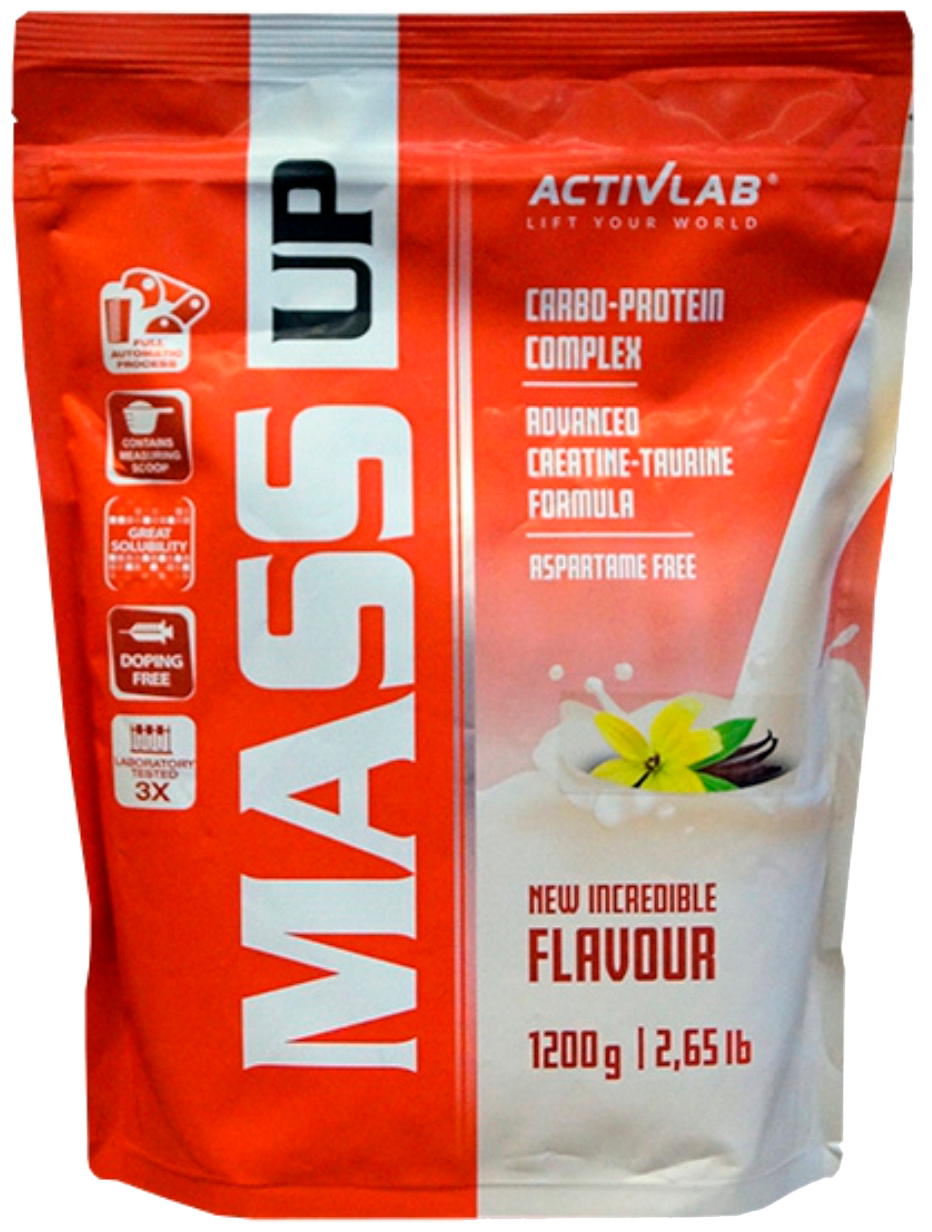 Гейнер Activlab MASS UP, 1200 г, вкус: ваниль