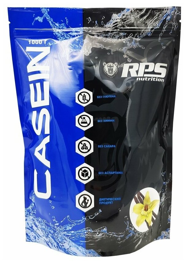 RPS Nutrition Casein Protein - 1000 грамм, ваниль