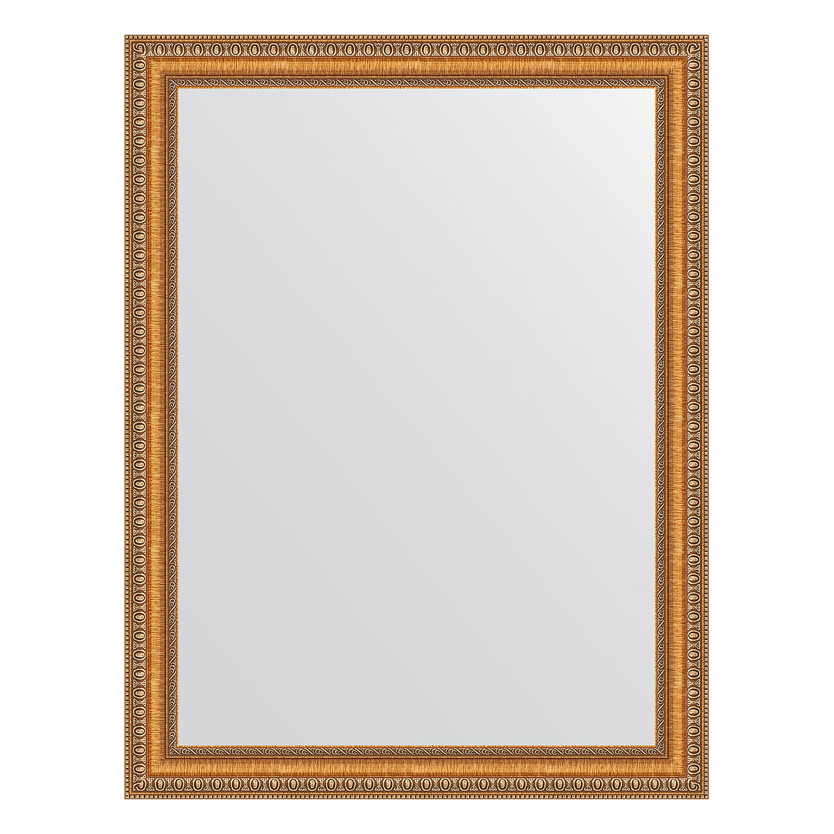 Зеркало настенное EVOFORM в багетной раме золотые бусы на бронзе, 65х85 см, для гостиной, прихожей, кабинета, спальни и ванной комнаты, BY 3170
