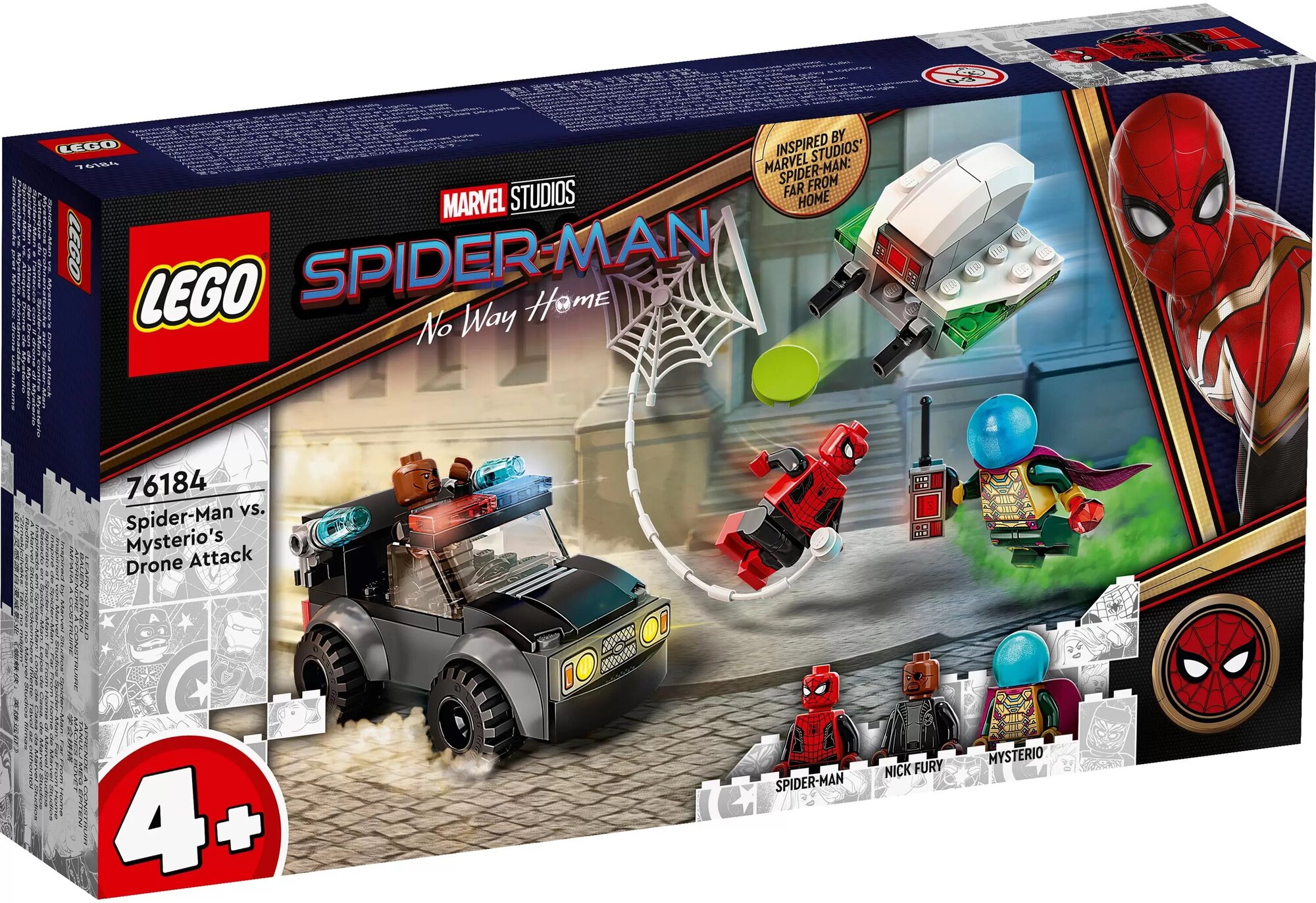 Конструктор LEGO Super Heroes 76184 Человек-паук против атаки дронов Мистерио