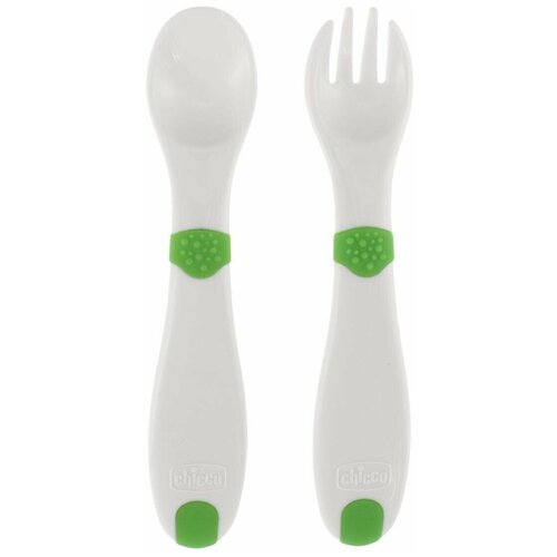 Набор для кормления Chicco First cutlery зеленый