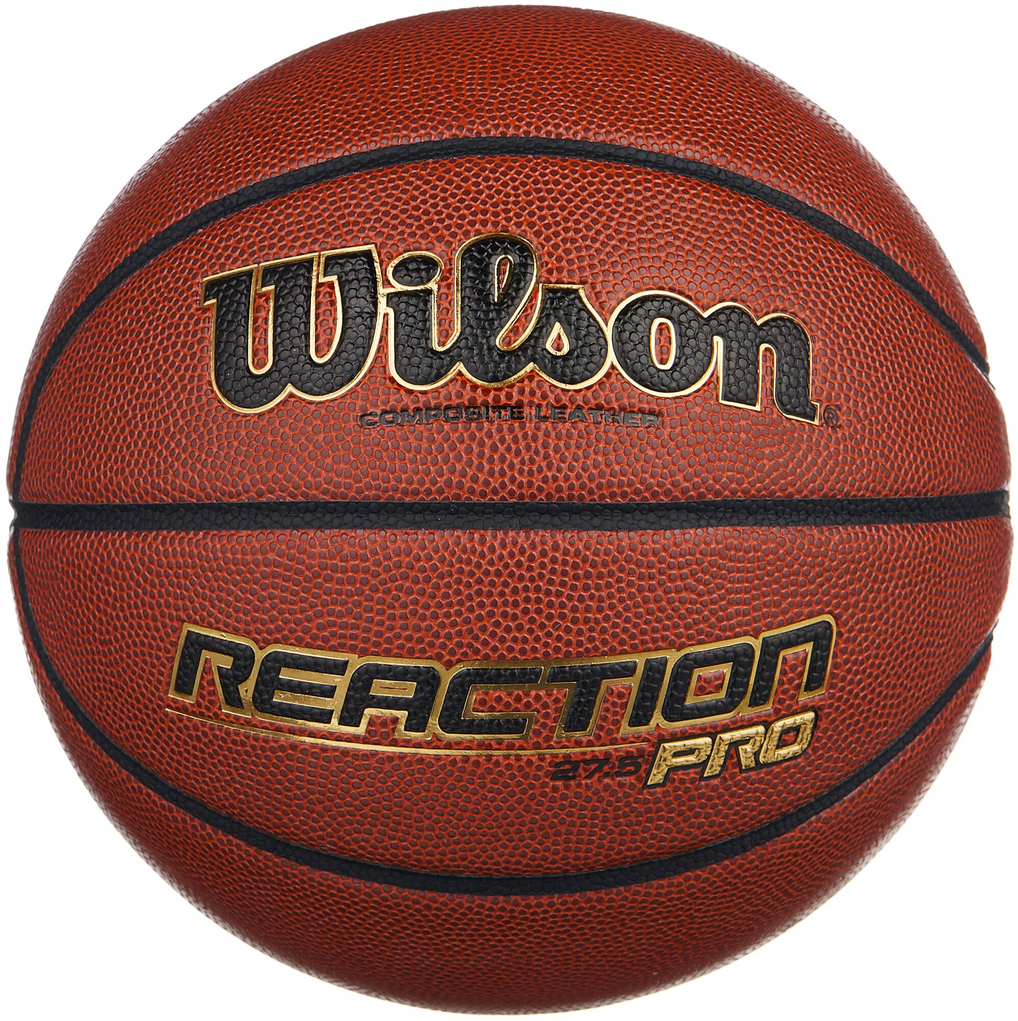 Мяч баскетбольный WILSON Reaction PRO, арт.WTB10139XB05, р.5, темно-коричневый