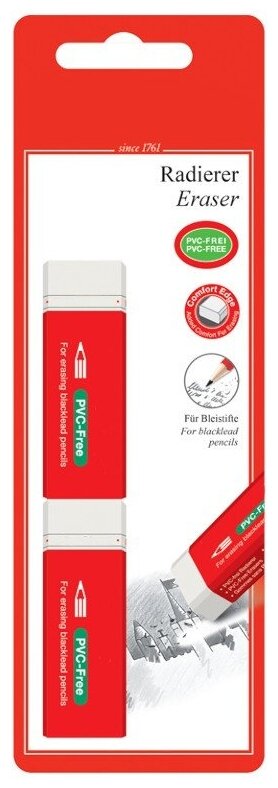 Набор ластиков Faber-Castell "PVC-Free" 2шт.