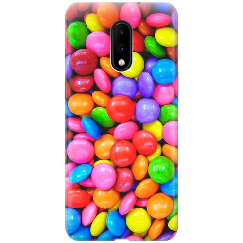 фото Re:pa накладка transparent для oneplus 7 с принтом "цветные драже"