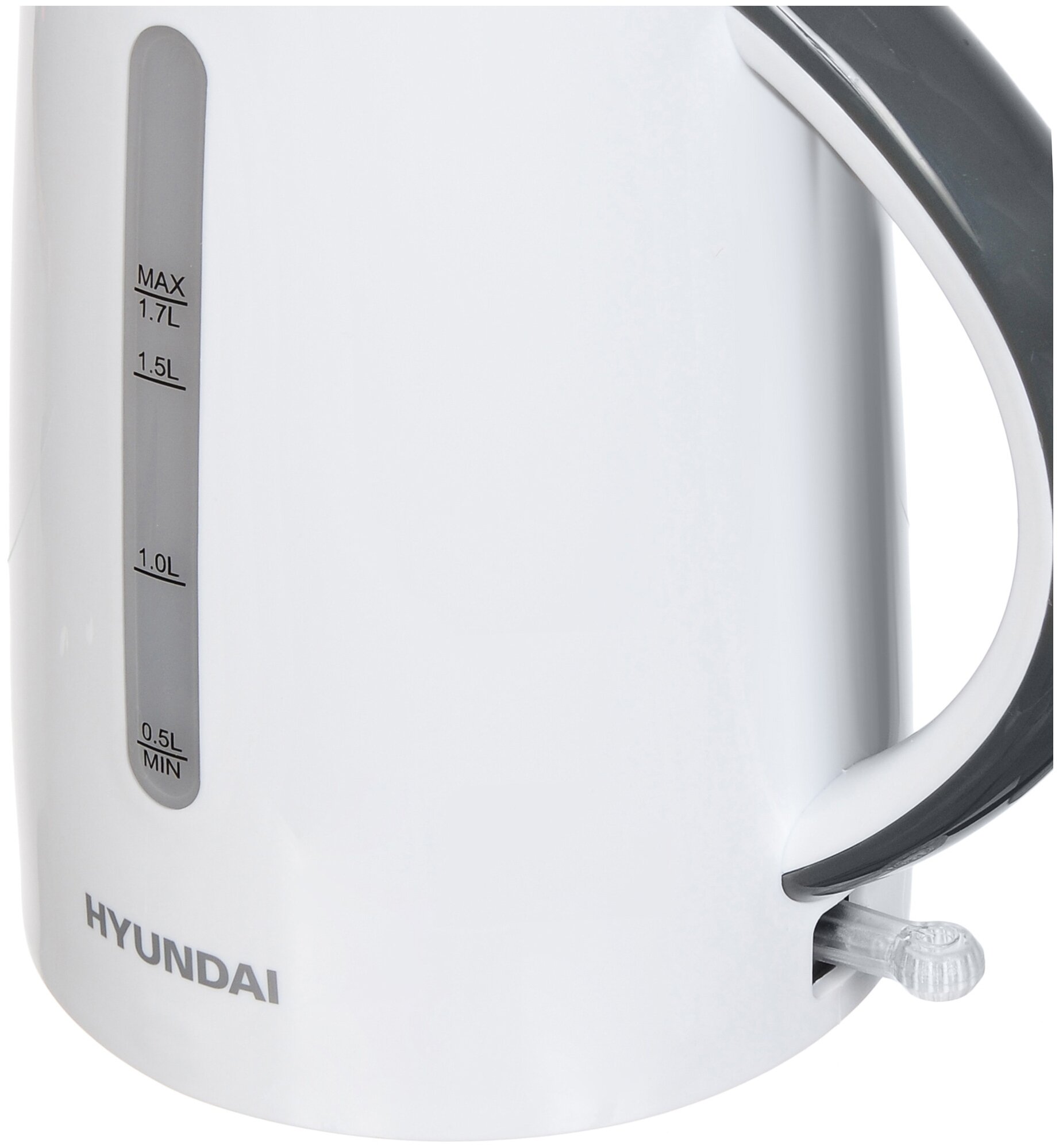 Чайник электрический HYUNDAI , 2200Вт, белый и серый - фото №3