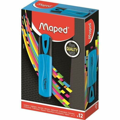 Маркер-текстовыделитель Maped FluoPeps Classic (1-5мм, голубой) (742530)