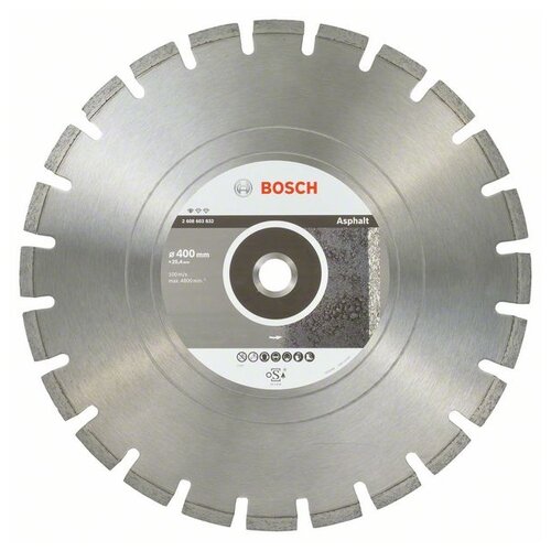 Диск алмазный отрезной BOSCH Standard for Asphalt 2608603832, 400 мм, 1 шт.