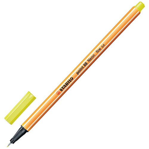Купить STABILO Ручка капиллярная Stabilo Point 88, 0.4 мм, 88/024, желтый цвет чернил, Ручки