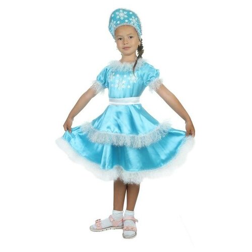 фото Карнавальный костюм «снегурочка снежная», атлас, р. 28, рост 98-104 см страна карнавалия