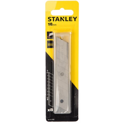 Набор сменных лезвий STANLEY 0-11-219, 18 мм нож stanley hand tools stanley 0 10 411 fatmax с 9 мм лезвием с отламывающимися сегментами