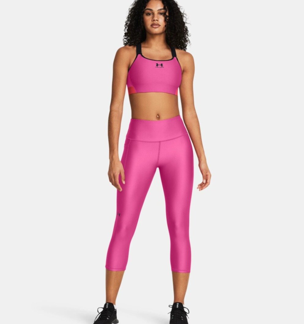 Капри спортивные Under Armour HeatGear®, размер XS, розовый — фото 1