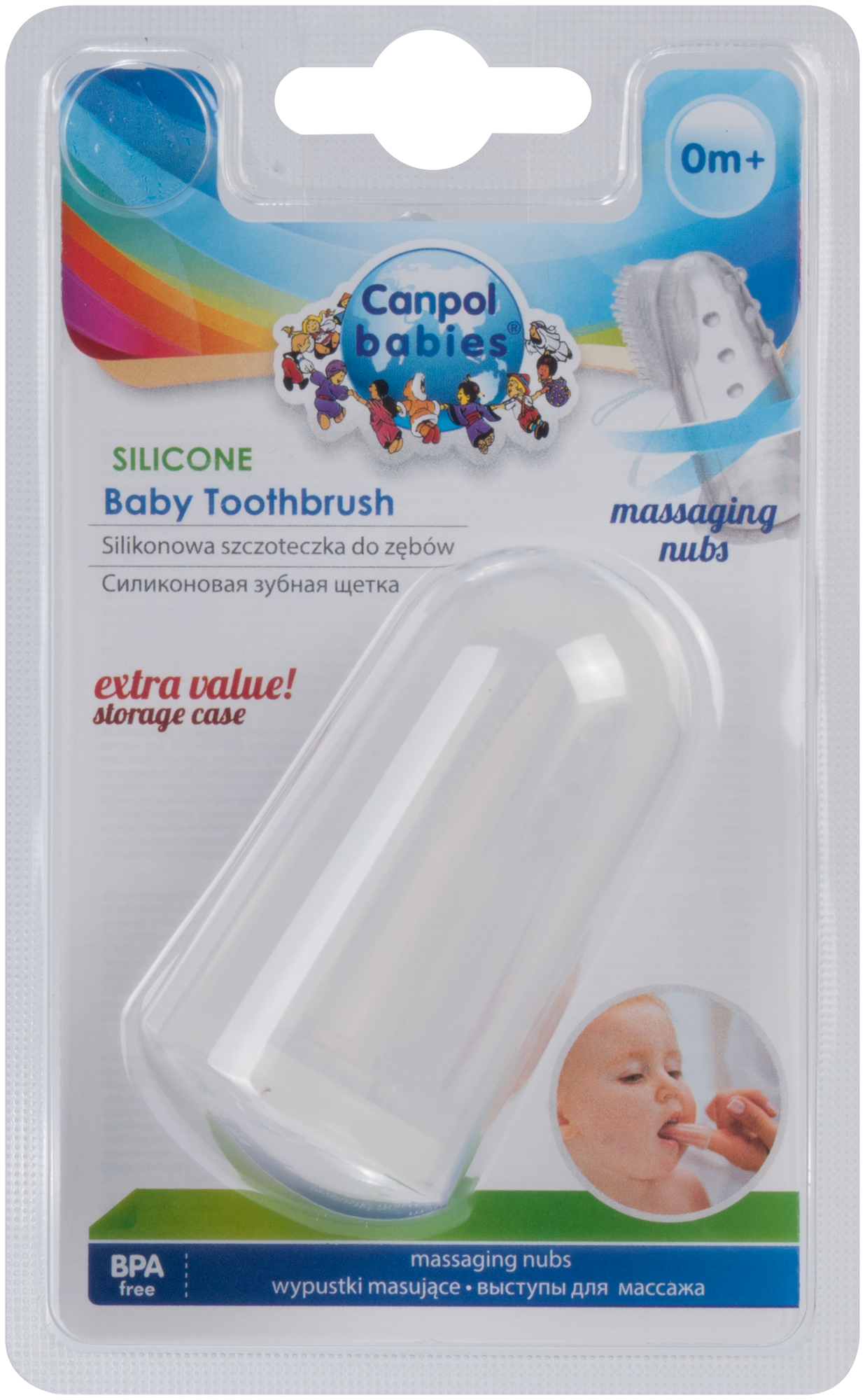 Первая детская зубная щетка Canpol babies с футляром (56/159) - фото №3