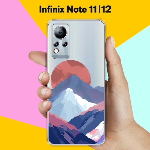 Силиконовый чехол на Infinix Note 11 / Infinix Note 12 Горы / для Инфиникс Ноут 11 / Инфиникс Ноут 12 матовый силиконовый чехол на infinix note 11 инфиникс ноут 11 попа авокадо черный