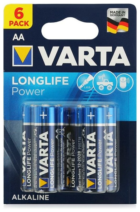 Элемент питания Varta Longlife Power LR6 AA бл 6