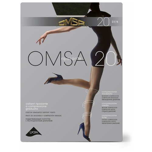 Колготки Omsa, 20 den, размер 4/L/4-L, серый