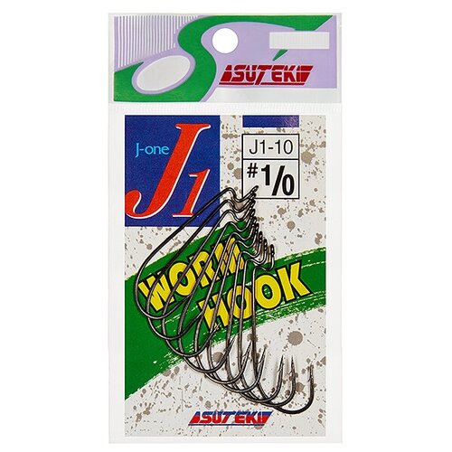 Офсетный крючок YAMAI Worm Hook J-1 #1/0