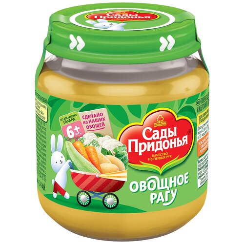 Пюре Сады Придонья овощное рагу, с 6 месяцев, 120 г пюре картофельно овощное рагу semper с цыплёнком с 12 месяцев 190 г