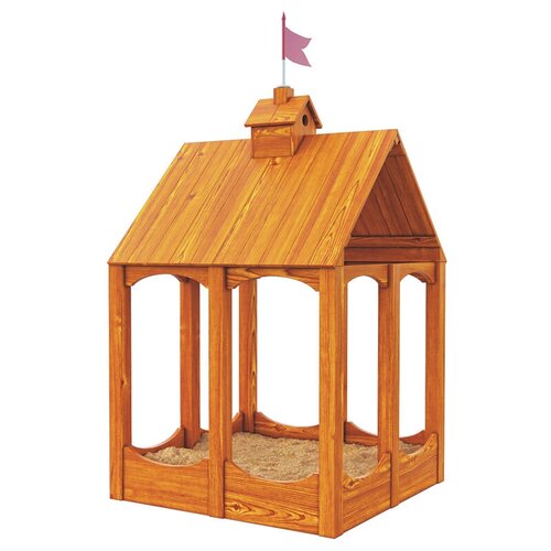 Песочница IgraGrad Замок, 125х125 см, дерево