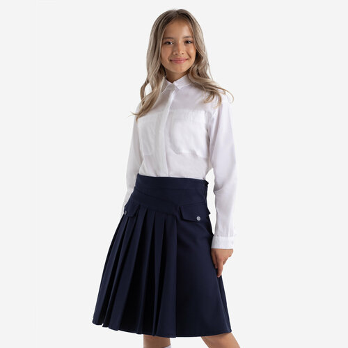 фото Школьная юбка kapika, размер 158, синий