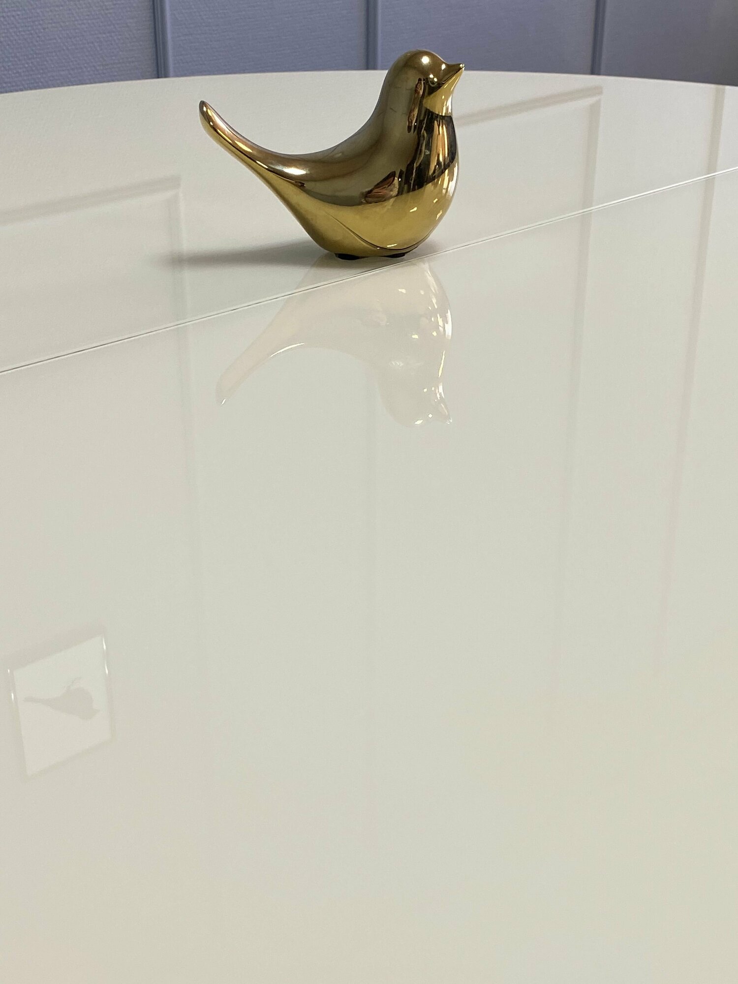 Стол обеденный раздвижной KENNER венге/стекло кремовое глянец - фотография № 4