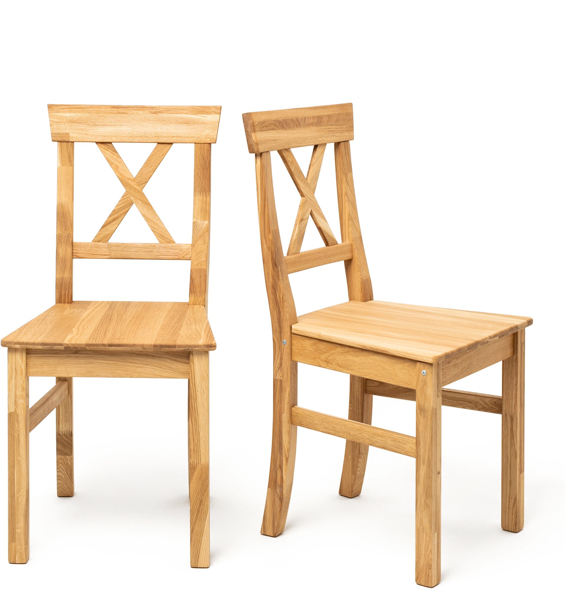 Комплект из 2х стульев Orlean из массива дуба светлое масло