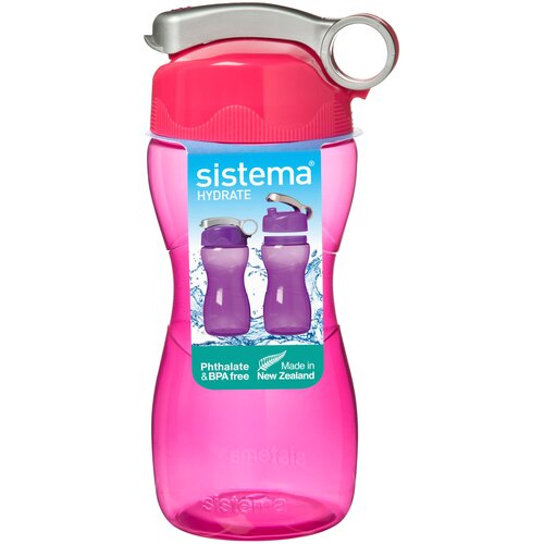 Бутылка Sistema Hydrate 580 для воды, 475 мл, красный бутылка sistema hydrate 580 для воды 475 мл фиолетовый