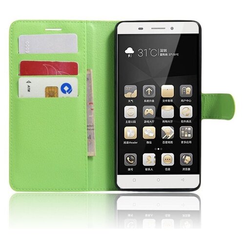 фото Чехол-книжка mypads для lenovo k5 note (k52t38 / k52e78) 5.5 с мульти-подставкой застёжкой и визитницей зеленый