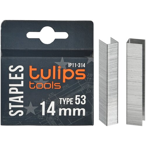 Скобы тип 53 (1000 шт; 14 мм) для степлера Tulips tools IP11-314 15878312 трафарет amaoe ip11 012 ip11 межплатный t 0 12mm