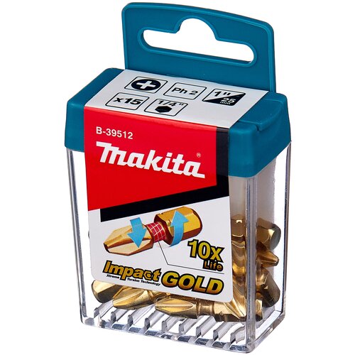 фото Набор бит makita b-39512, 15 предм.