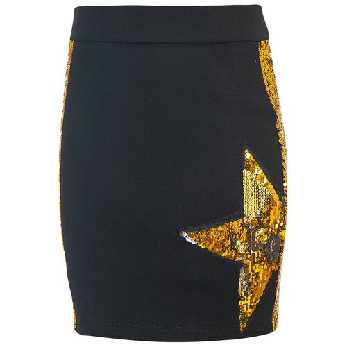 фото Юбка nota bene размер 152, черный/золотой