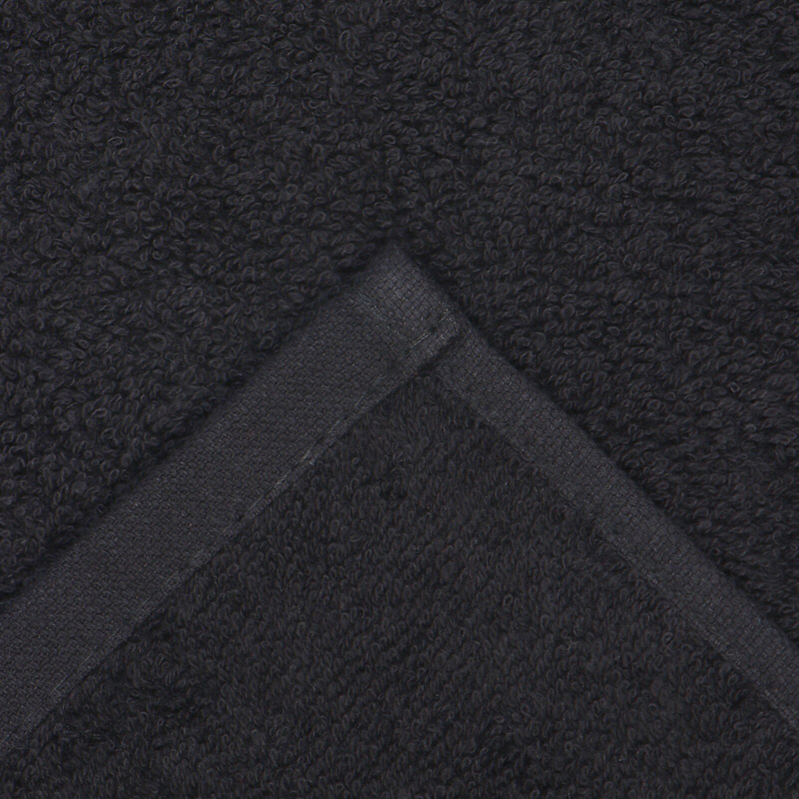 Полотенце махровое Этель "Терри" 50*90 см, цв. черный, 100% хлопок, 430 г/м2 - фотография № 3