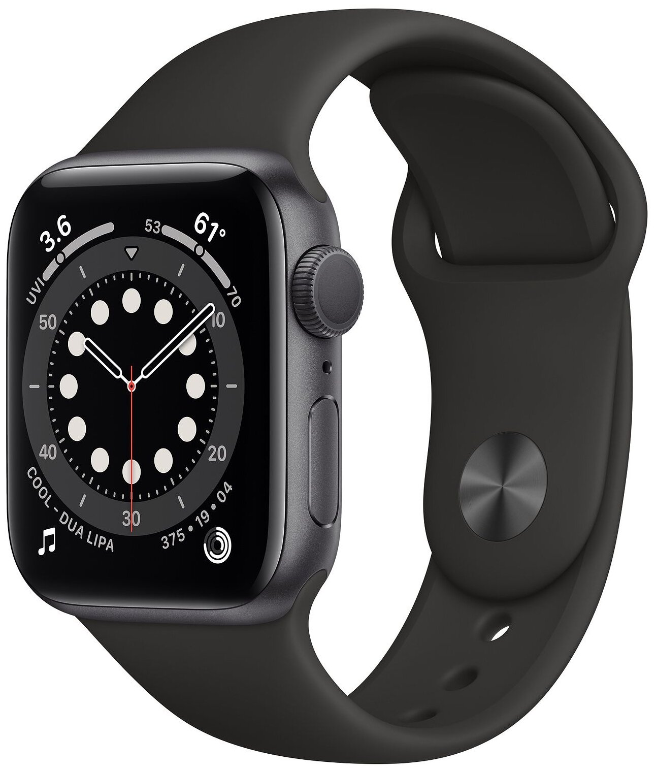 Умные часы Apple Watch Series 6 40 мм Aluminium Case RU, серый космос/черный