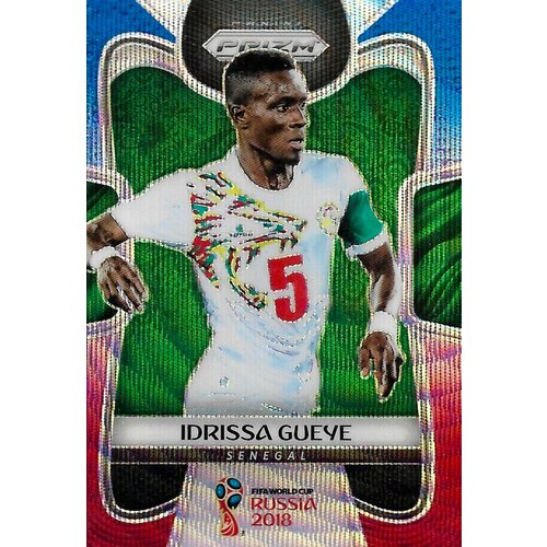 Коллекционная карточка Panini Prizm FIFA World Cup Russia 2018 #276 Idrissa Gueye - Blue Red Wave S0275