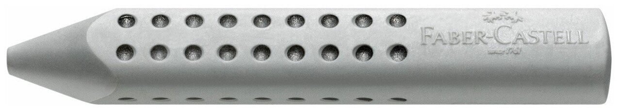Ластик Faber-Castell Grip 2001 (трехгранный, 90x15x15мм) серый, 1шт. (187100)
